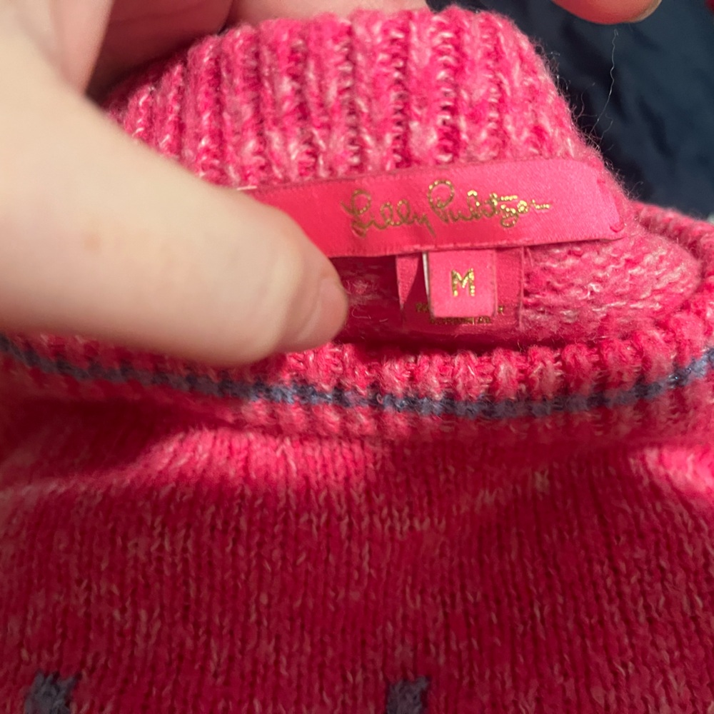 Lilly Pulitzer J'adore Pink Sweater - Picture 2 of 4